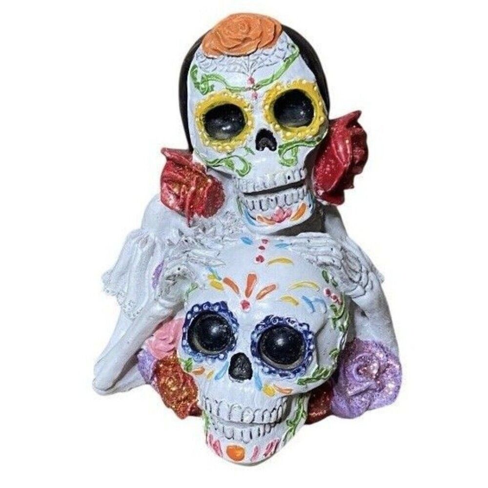 Dia De Los Muertos Day Of Dead Stacked Skulls Halloween Decoration 6.25”